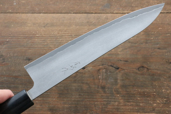 Ogata Silver Steel No.3 Damascus Black Finished Gyuto  210mm with Shitan Handle - Japanny - Best Japanese Knife