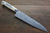 Takeshi Saji R2/SG2 Black Damascus Gyuto Japanese Knife 240mm Cow Bone Handle - Japanny - Best Japanese Knife