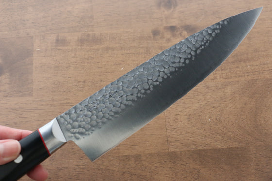 Seisuke PRO-J VG10 Hammered Gyuto 200mm Black Micarta Handle - Japanny - Best Japanese Knife