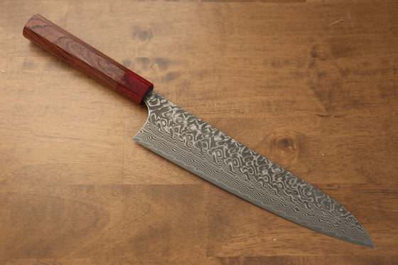 Yoshimi Kato R2/SG2 Damascus Gyuto Japanese Chef Knife 240mm with Honduras Handle - Japanny - Best Japanese Knife