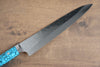 Takeshi Saji SRS13 Hammered Gyuto 240mm Blue Turquoise Handle - Japanny - Best Japanese Knife