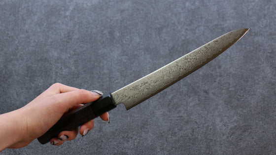 Seisuke VG10 Damascus Petty-Utility 180mm Gray Pakka wood Handle - Japanny - Best Japanese Knife