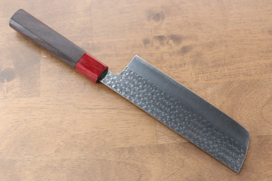 Yu Kurosaki Senko R2/SG2 Hammered Nakiri 165mm Shitan Handle - Japanny - Best Japanese Knife