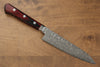 Yoshimi Kato VG10 Damascus Petty-Utility  120mm Red Pakka wood Handle - Japanny - Best Japanese Knife