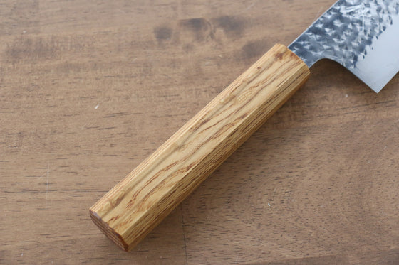 Yu Kurosaki Senko R2/SG2 Hammered Santoku  165mm Live oak Lacquered Handle - Japanny - Best Japanese Knife