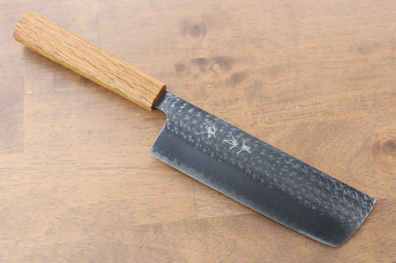 Yu Kurosaki Senko R2/SG2 Hammered Nakiri 165mm Live oak Lacquered Handle - Japanny - Best Japanese Knife