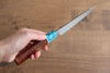 Yu Kurosaki Senko Ei R2/SG2 Hammered Petty-Utility  130mm Shitan(ferrule: Turquoise) Handle - Japanny - Best Japanese Knife