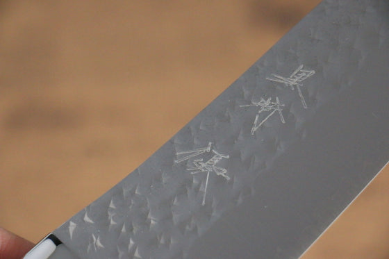 Yu Kurosaki Senko R2/SG2 Hammered Bunka  170mm Turquoise Handle - Japanny - Best Japanese Knife