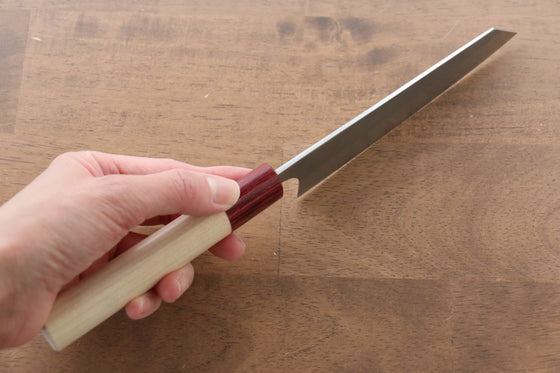 Masakage Yuki White Steel No.2 Nashiji Small Bunka  130mm Magnolia Handle - Japanny - Best Japanese Knife