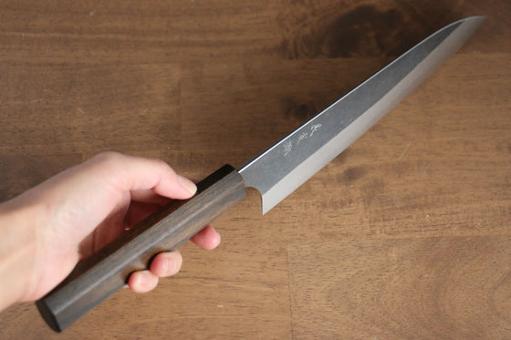 Yoshimi Kato Blue Super Kurouchi Gyuto 210mm Enju Handle - Japanny - Best Japanese Knife