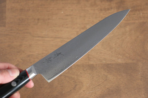 Seisuke Saiun VG10 Damascus Petty-Utility 150mm Black Micarta Handle - Japanny - Best Japanese Knife