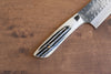 Takeshi Saji SRS13 Hammered Damascus Kengata Gyuto  210mm Cow Bone Handle - Japanny - Best Japanese Knife