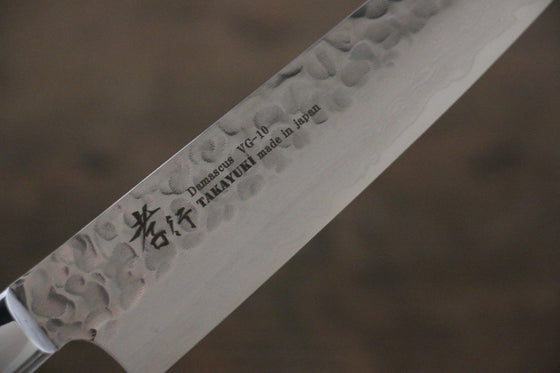 Sakai Takayuki VG10 33 Layer Damascus Petty-Utility  150mm Desert Ironwood(Sugihara model) Handle - Japanny - Best Japanese Knife