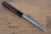 Hideo Kitaoka White Steel No.2 Damascus Matsuba Japanese Knife 125mm Shitan Handle - Japanny - Best Japanese Knife