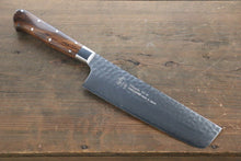 Sakai Takayuki VG10 33 Layer Damascus Nakiri Japanese Knife 160mm Desert Ironwood Handle - Japanny - Best Japanese Knife