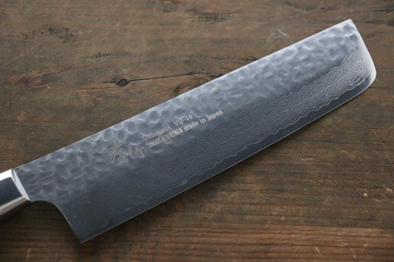 Sakai Takayuki VG10 33 Layer Damascus Nakiri  160mm Desert Ironwood(Sugihara model) Handle - Japanny - Best Japanese Knife