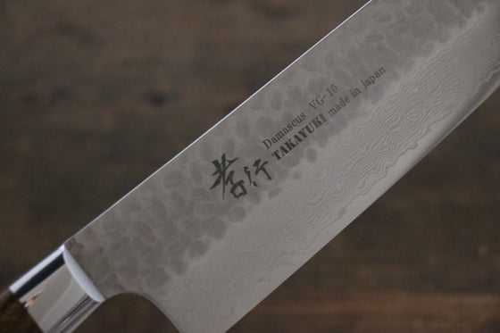 Sakai Takayuki VG10 33 Layer Damascus Nakiri  160mm Desert Ironwood(Sugihara model) Handle - Japanny - Best Japanese Knife