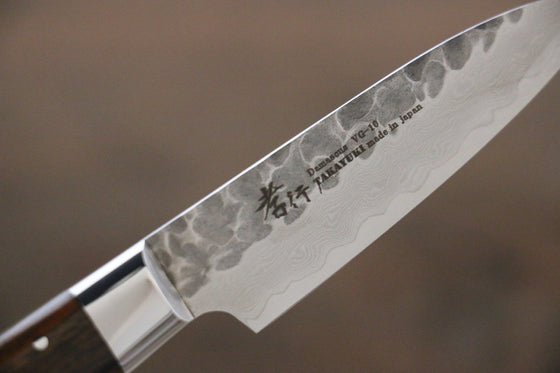 Sakai Takayuki VG10 33 Layer Damascus Petty-Utility 80mm Desert Ironwood Handle - Japanny - Best Japanese Knife