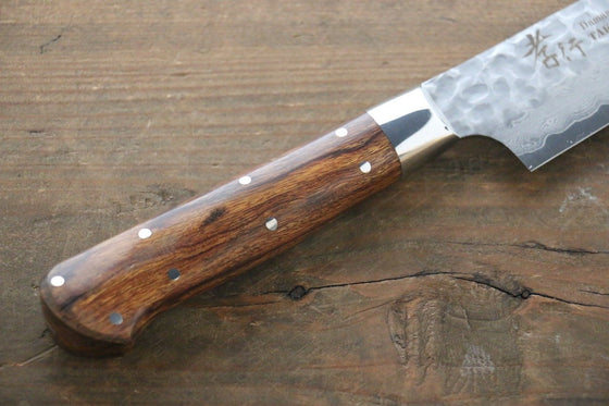 Sakai Takayuki VG10 33 Layer Damascus Sujihiki 240mm Desert Ironwood Handle - Japanny - Best Japanese Knife