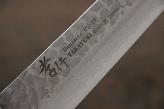 Sakai Takayuki VG10 33 Layer Damascus Sujihiki  240mm Desert Ironwood(Sugihara model) Handle - Japanny - Best Japanese Knife
