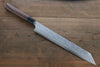Hideo Kitaoka Blue Steel No.2 Damascus Kiritsuke Yanagiba Japanese Knife 270mm Shitan Handle - Japanny - Best Japanese Knife