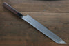 Hideo Kitaoka Blue Steel No.2 Damascus Kiritsuke Yanagiba Japanese Knife 210mm Shitan Handle - Japanny - Best Japanese Knife