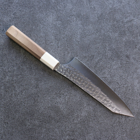 Yu Kurosaki Senko Ei R2/SG2 Hammered Bunka  165mm Walnut Handle - Japanny - Best Japanese Knife