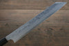 Hideo Kitaoka Blue Steel No.2 Damascus Kiritsuke Yanagiba Japanese Knife 270mm Shitan Handle - Japanny - Best Japanese Knife
