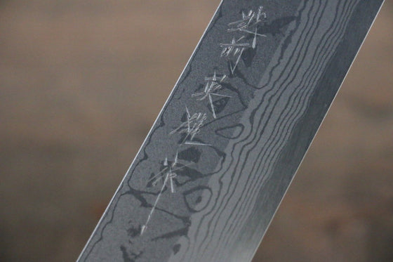 Hideo Kitaoka Blue Steel No.2 Damascus Kiritsuke Yanagiba  270mm Shitan Handle - Japanny - Best Japanese Knife