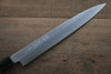 Hideo Kitaoka Blue Steel No.2 Damascus Yanagiba  240mm Shitan Handle - Japanny - Best Japanese Knife