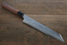  Hideo Kitaoka Blue Steel No.2 Damascus Kiritsuke Yanagiba Japanese Knife 240mm Shitan Handle - Japanny - Best Japanese Knife