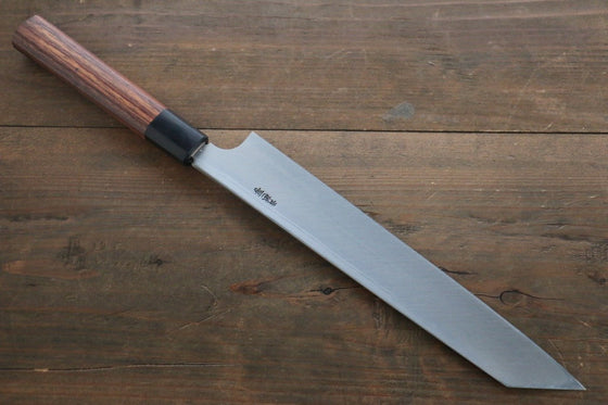 Hideo Kitaoka Blue Steel No.2 Damascus Kiritsuke Yanagiba 240mm Shitan Handle - Japanny - Best Japanese Knife