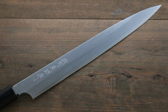 Hideo Kitaoka Blue Steel No.2 Damascus Yanagiba  270mm Shitan Handle - Japanny - Best Japanese Knife