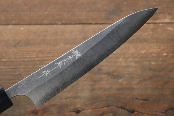Yoshimi Kato Blue Super Nashiji Petty-Utility  150mm Black Honduras Handle - Japanny - Best Japanese Knife