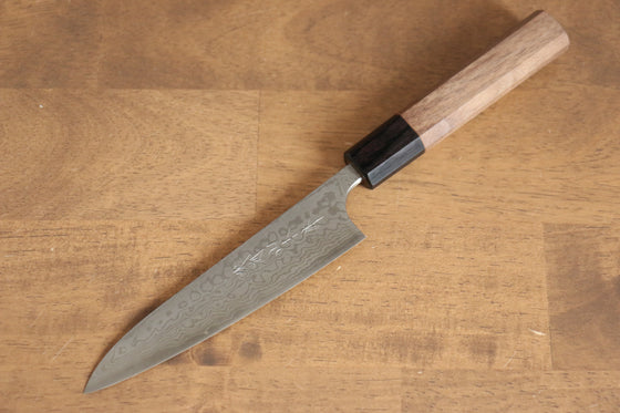Nao Yamamoto VG10 Damascus Petty-Utility 135mm Walnut Handle - Japanny - Best Japanese Knife