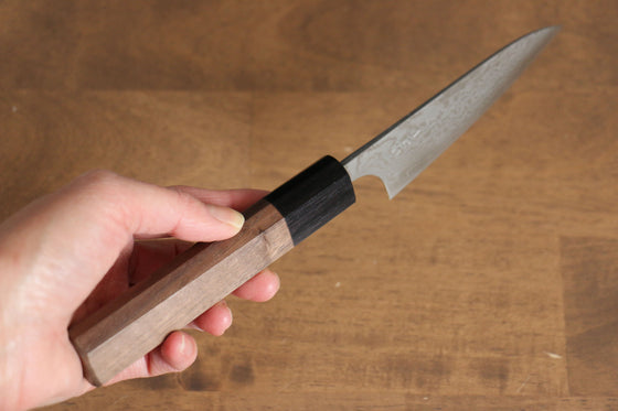 Nao Yamamoto VG10 Damascus Petty-Utility  100mm Walnut Handle - Japanny - Best Japanese Knife