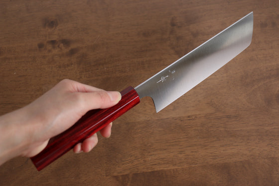 Kei Kobayashi R2/SG2 Nakiri  165mm Red Lacquered Handle - Japanny - Best Japanese Knife