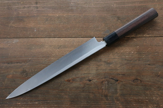 [Left Handed] Hideo Kitaoka White Steel No.2 Damascus Yanagiba Japanese Chef Knife 240mm - Japanny - Best Japanese Knife