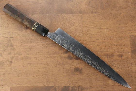 Yu Kurosaki Raijin Cobalt Special Steel Hammered Sujihiki  240mm Special handle 7 Handle - Japanny - Best Japanese Knife
