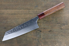  Yoshimi Kato Silver Steel No.3 Hammered Bunka Japanese Chef Knife 165mm with Red Honduras Handle - Japanny - Best Japanese Knife