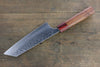Yoshimi Kato Silver Steel No.3 Hammered Bunka Japanese Chef Knife 165mm with Red Honduras Handle - Japanny - Best Japanese Knife