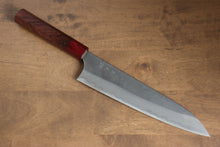  Yoshimi Kato Blue Super Nashiji Gyuto  210mm with Red Honduras Handle - Japanny - Best Japanese Knife