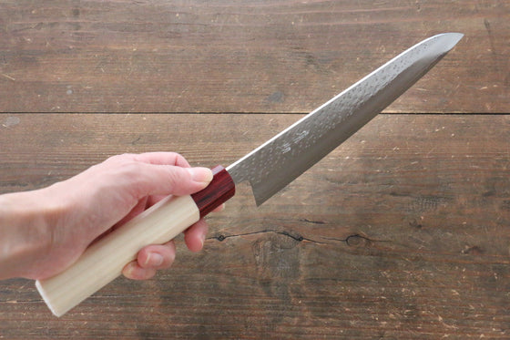 Seisuke VG10 16 Layer Hammered Damascus Gyuto 210mm with Magnolia Handle - Japanny - Best Japanese Knife