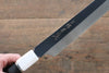 Sakai Takayuki Ginryu Honyaki Swedish Steel Mirrored Finish Kengata Yanagiba 270mm Ebony Wood Handle with Sheath - Japanny - Best Japanese Knife