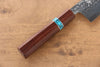 Yu Kurosaki Senko R2/SG2 Hammered Santoku 165mm Maple(With turquoise ring Brown) Handle - Japanny - Best Japanese Knife