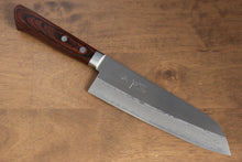  Kunihira Sairyu VG10 Migaki Finished Damascus Santoku 170mm Mahogany Handle - Japanny - Best Japanese Knife