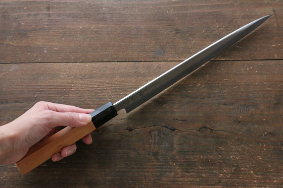 Sukenari ZDP4 Mirrored Finish Yanagiba Yew Tree Handle - Japanny - Best Japanese Knife