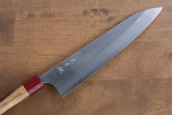 Yoshimi Kato Blue Super Nashiji Gyuto 240mm with Red Honduras Handle - Japanny - Best Japanese Knife
