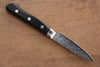 Seisuke AUS10 45 Layer Mirrored Finish Damascus Petty-Utility 80mm Black Pakka wood Handle - Japanny - Best Japanese Knife