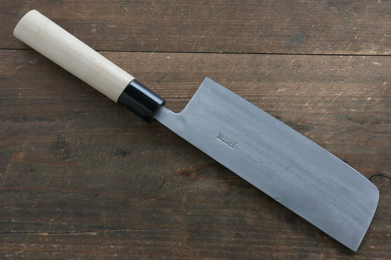 Fujiwara Teruyasu White Steel No.1 Nashiji Nakiri 165mm with Magnolia Handle - Japanny - Best Japanese Knife